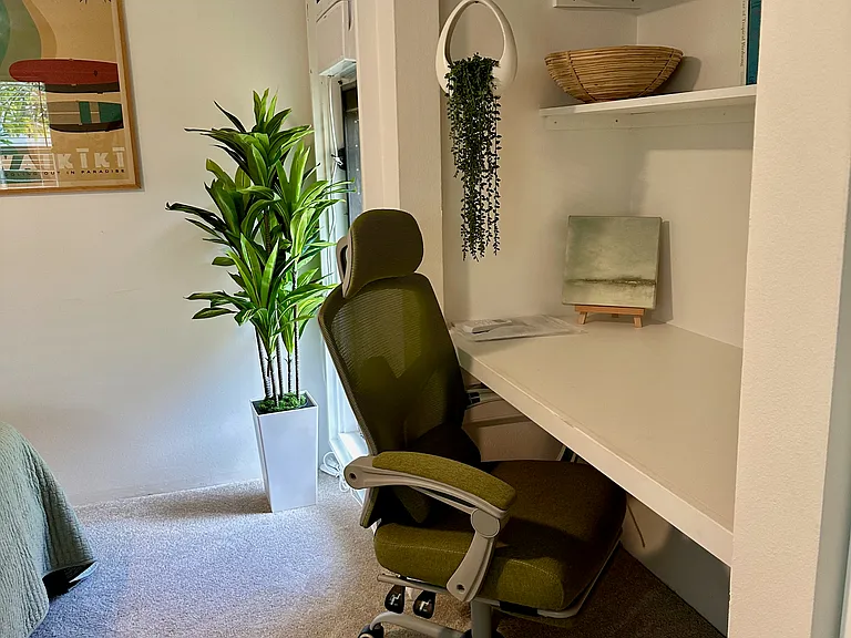 One of two workspaces