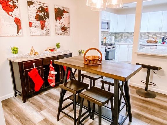 Dining room and kitchen