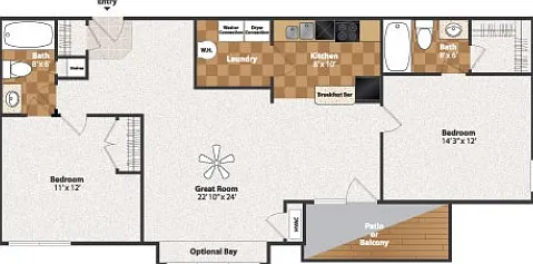 2BII - 2 Bedroom Split 2BII - 2 Bedroom Split