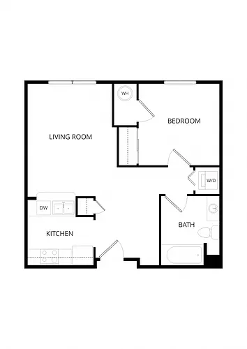 Floor plan 1 Bed small