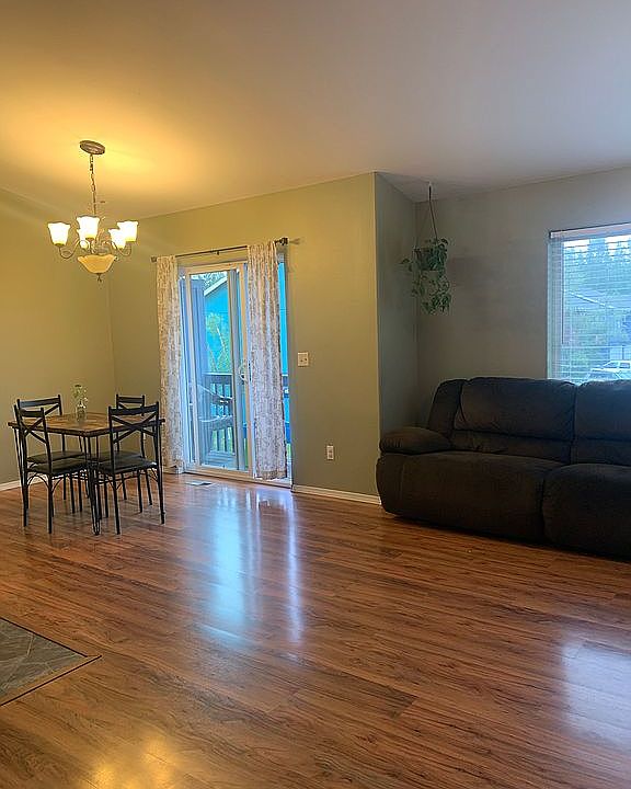 Dining, balcony, living area