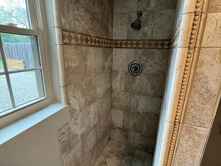 Custom tiled shower