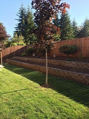 Tiered landscaped beds