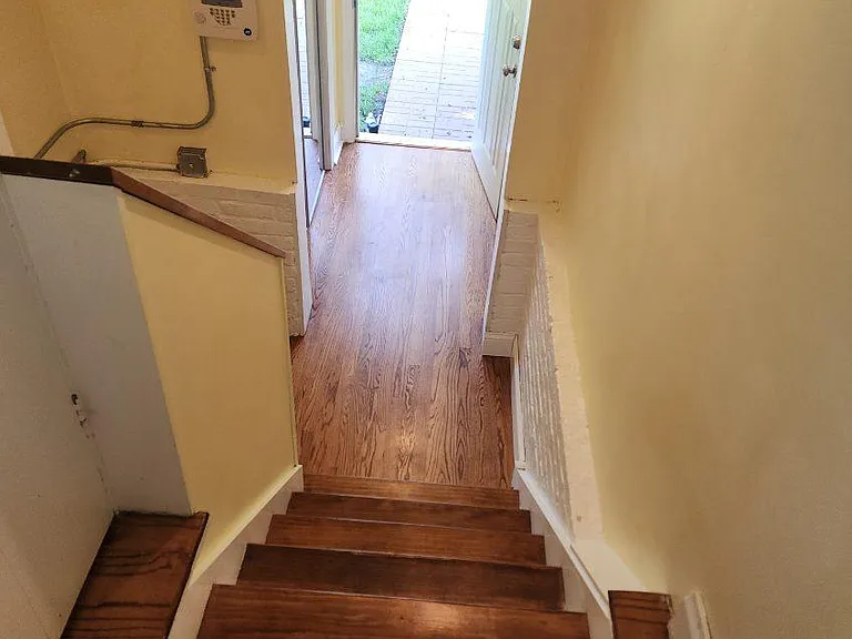 Staircase down to back door