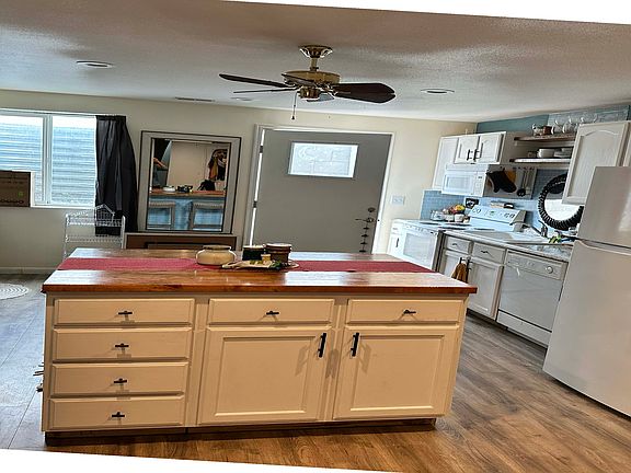 Kitchen area and entry way