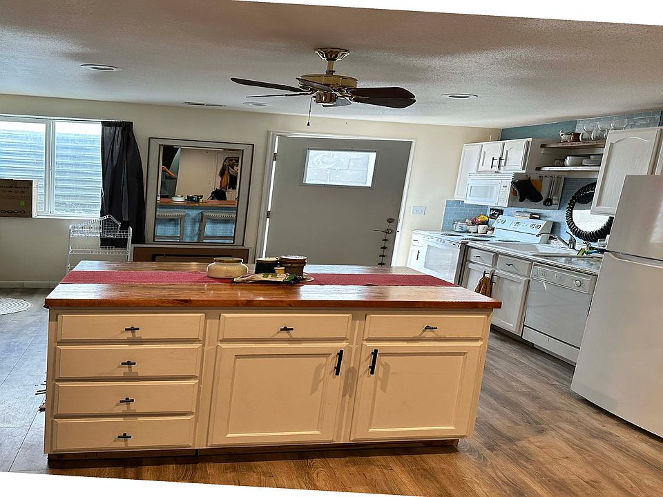Kitchen area and entry way