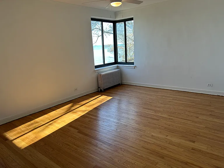 Southeast view over lake from living area.