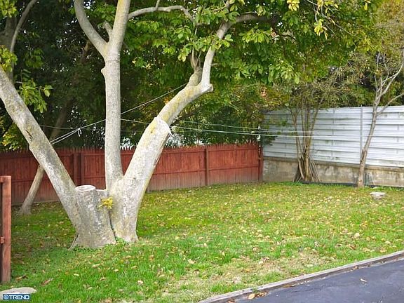 fenced yard