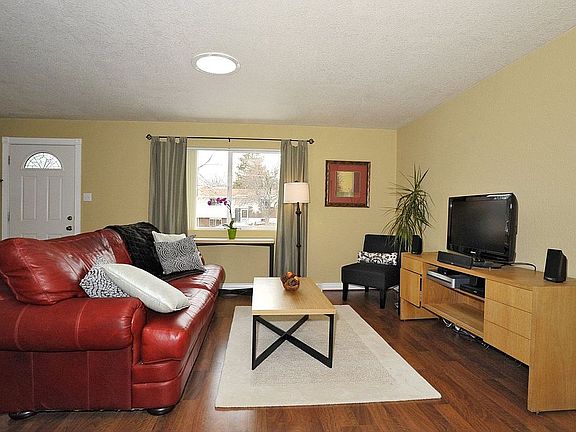 Living room has newer flooring.