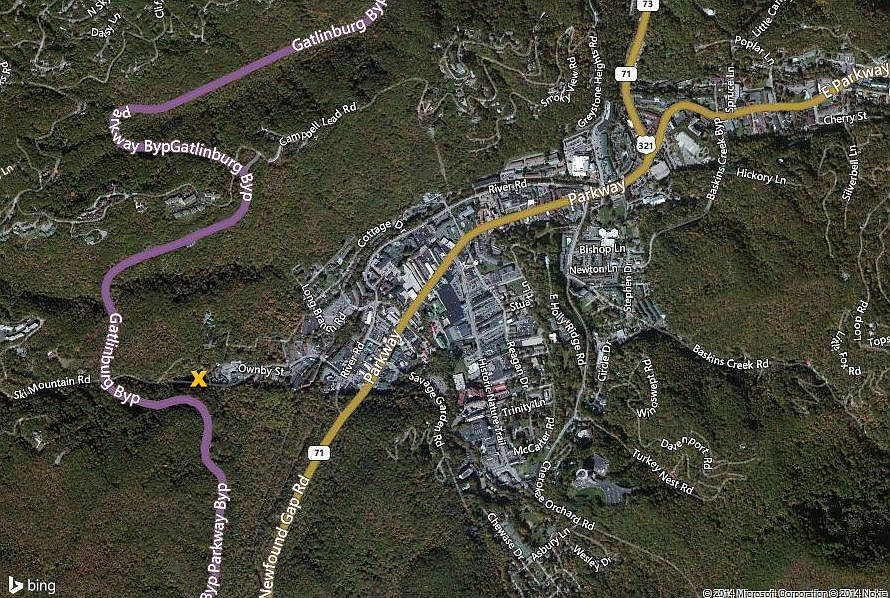 Vicinity to downtown Gatlinburg