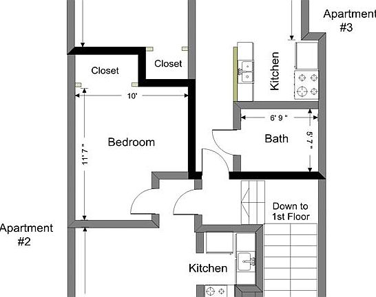 411 N. Ingalls Apt. #2 & Apt. #3