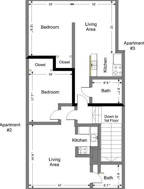 411 N. Ingalls Apt. #2 & Apt. #3