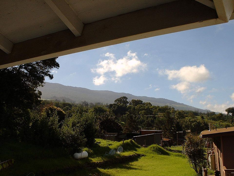 view of Haleakala from deck