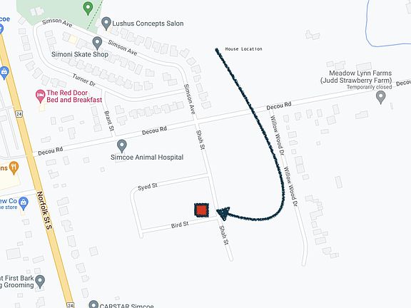 House location will be at Shah St and Bird St