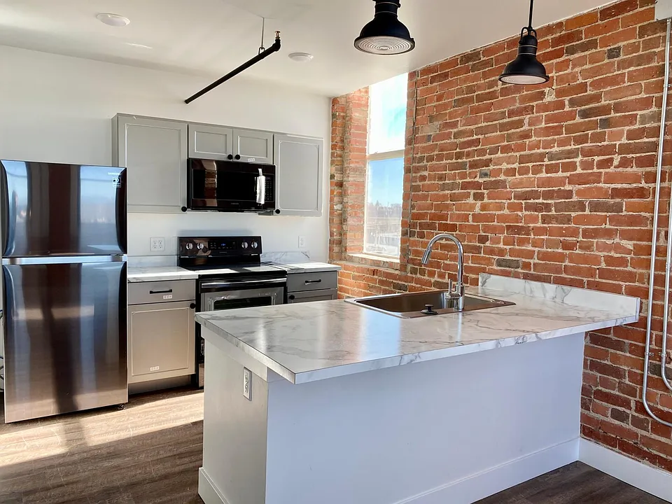 Kitchens with stainless steal appliances and upgraded finishes.