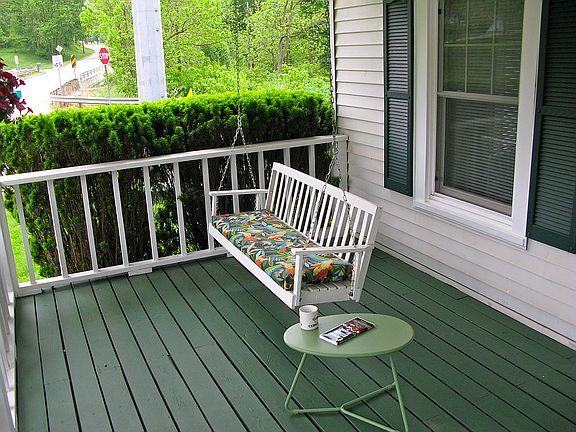Porch swing looking east