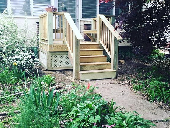 New front porch with seating 