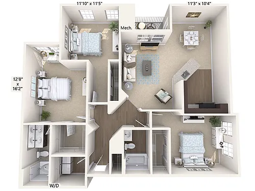 Floor plan C2-E-Upper