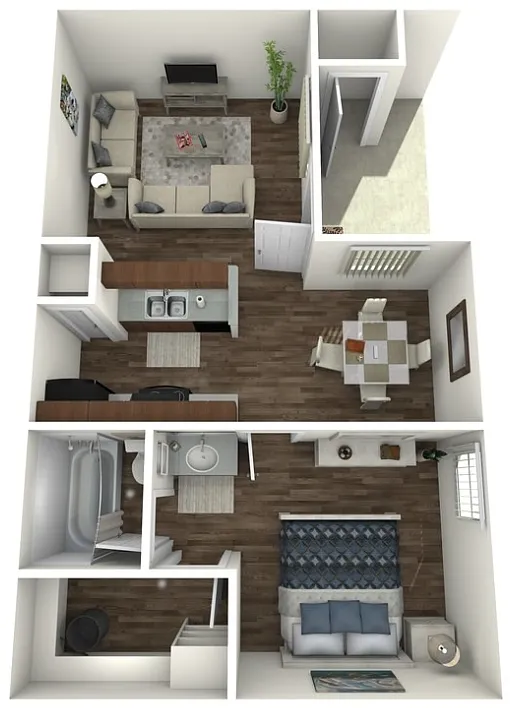 Floor plan One Bedroom A