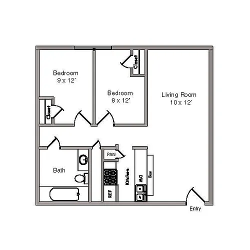 Floor plan 2X1 C