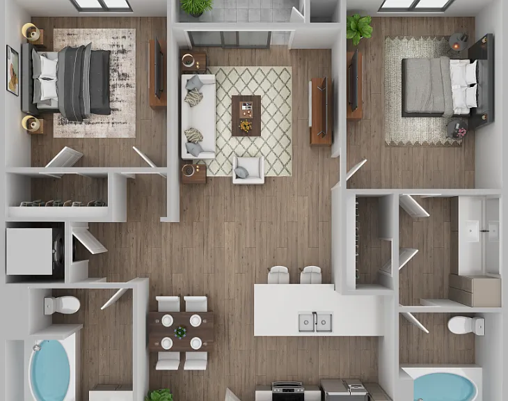 The Breakwater Cove - Cable & Internet Incl. Floorplan Diagram