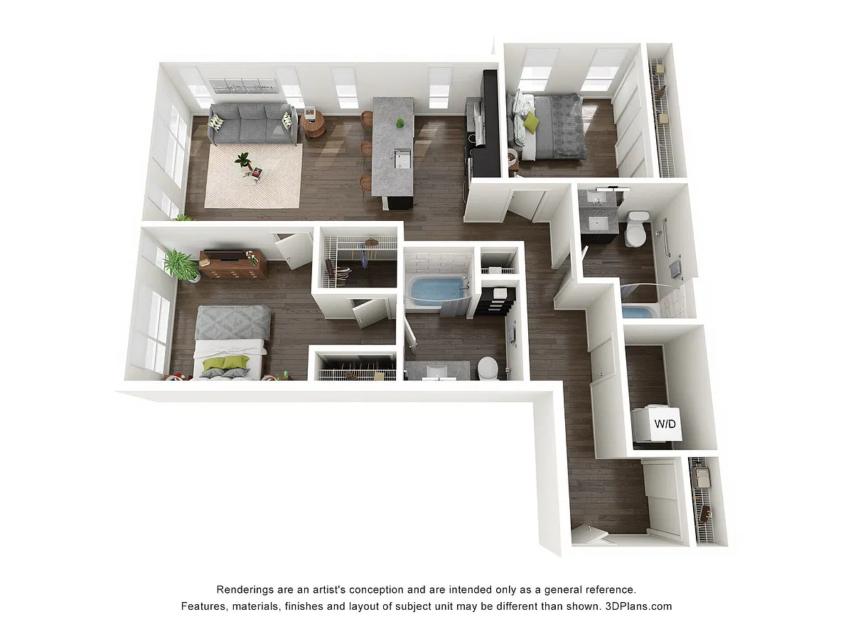 Floor plan 2 Bedrooms D
