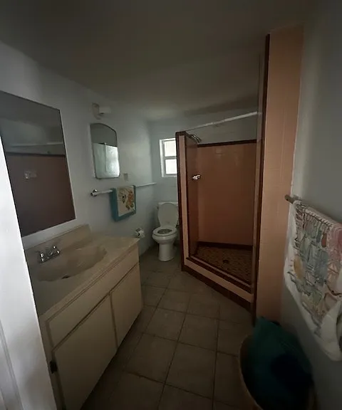 Full-size bathroom with shower