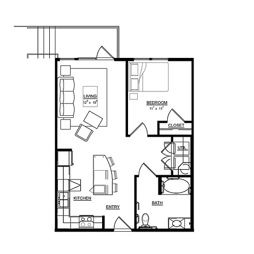 Floor plan Freesia ANSI
