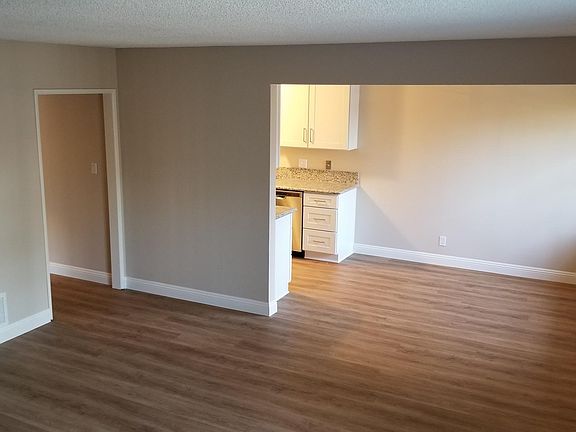 View of living room and dining area