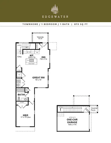 Floor plan 1/1TH - 873