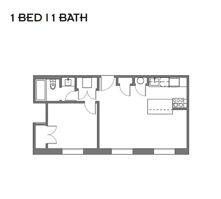 Floor plan 1 Bedroom