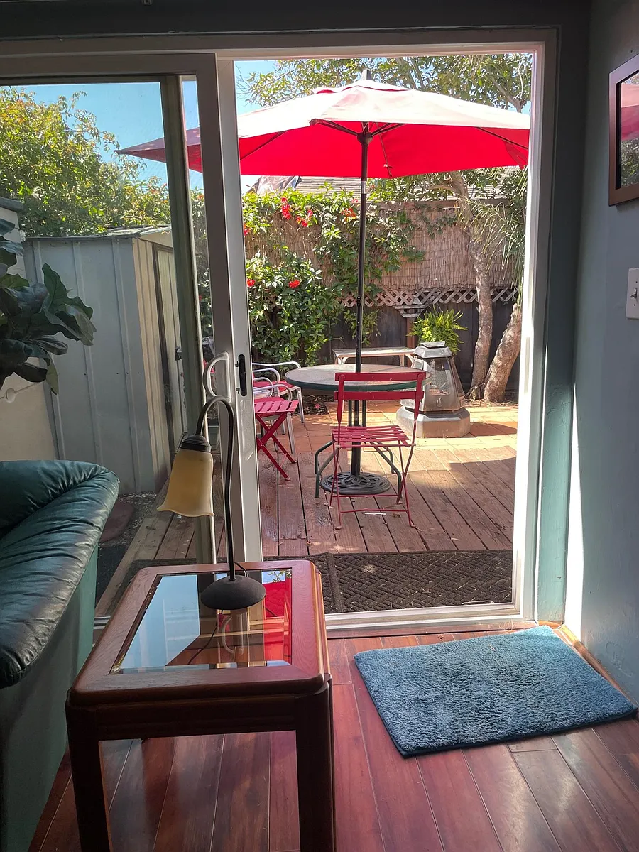 Deck, brick patio with firepit. - 680 Longbranch Ave
