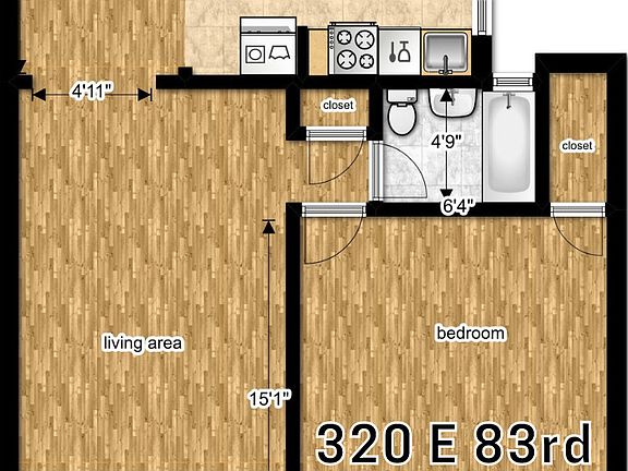 2nd image of 320 E 83rd St APT 1E