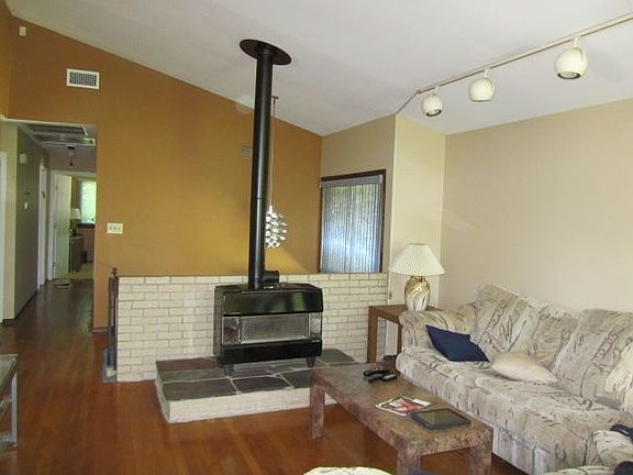 Living room with fireplace