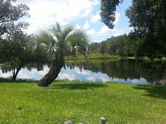View from back patio facing private lake