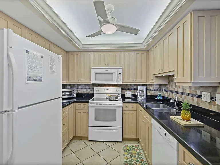 Fully stocked kitchen with everything you need for cooking and dining