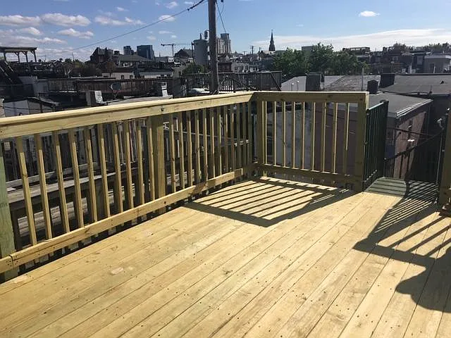 Recently updated rooftop deck