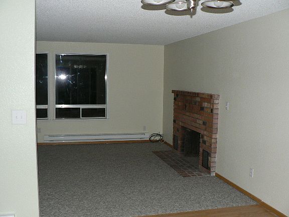 Living room with fireplace