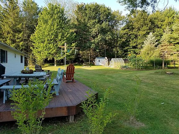 Backyard and deck