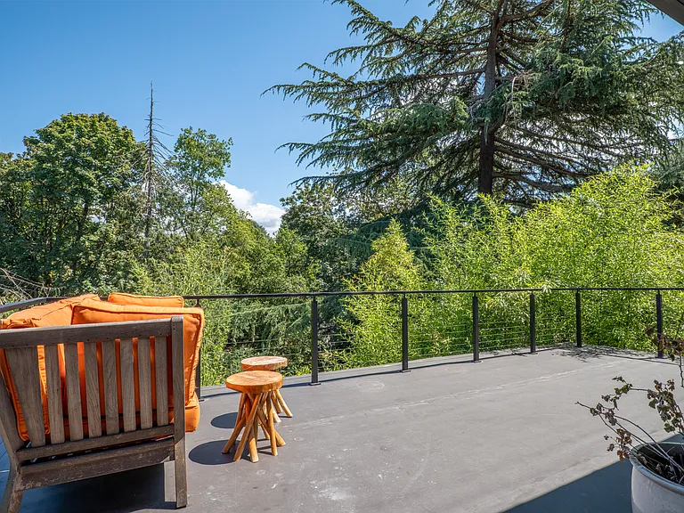 Large deck off master suite abuts Mount Baker Park.
