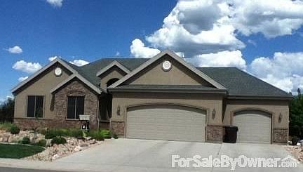 Front of home, faces west.