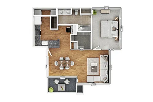 Floor plan 1B1