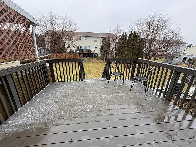 Spacious deck and backyard