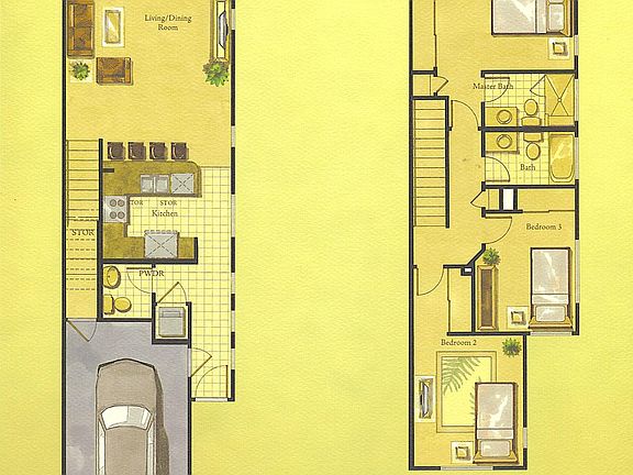 Basic floor plan....stairway is actually on the right side ....