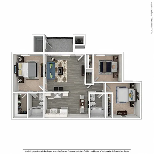 Floor plan Three Bedrooms