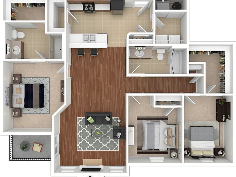 3 bed 3 bed