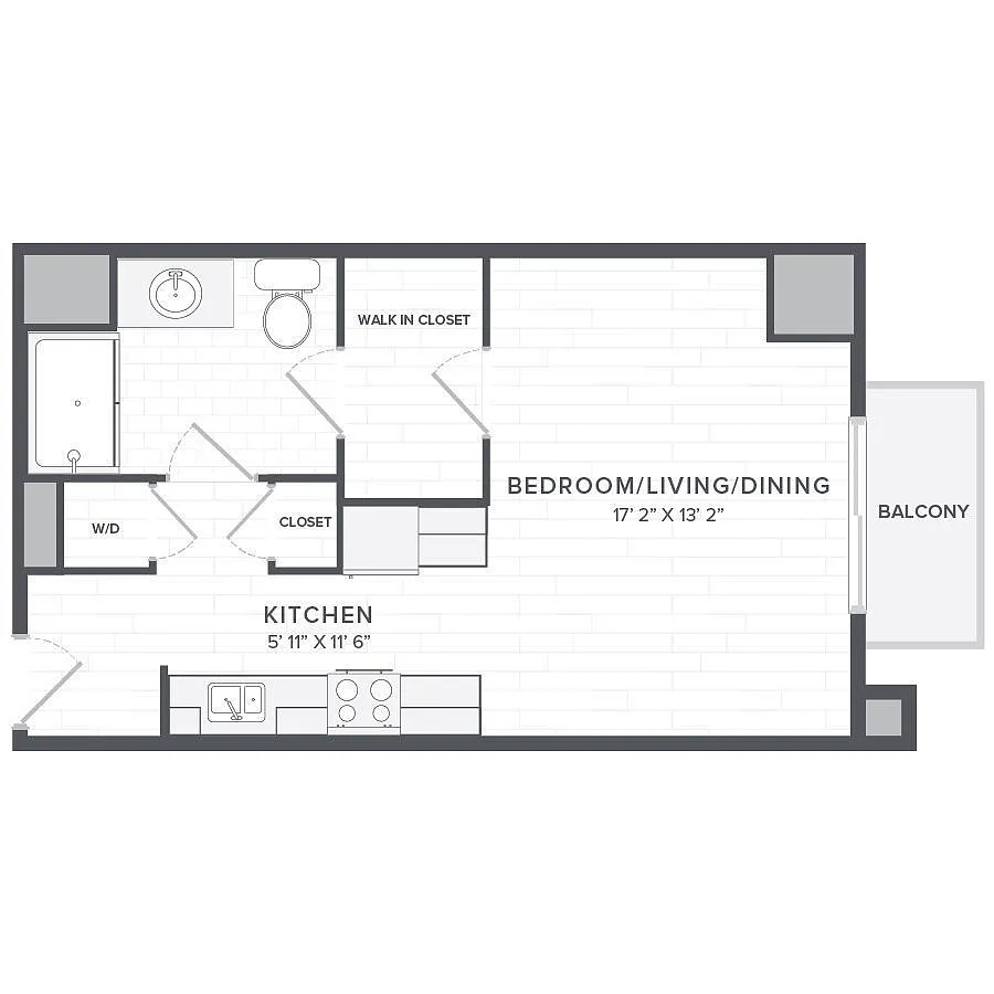 Floor plan Studios-1C