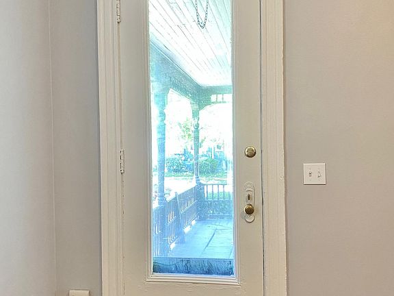 Interior view of the front door