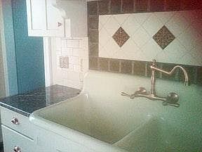 Original building large double sink