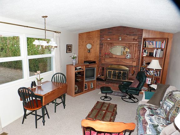 Family room with fireplace